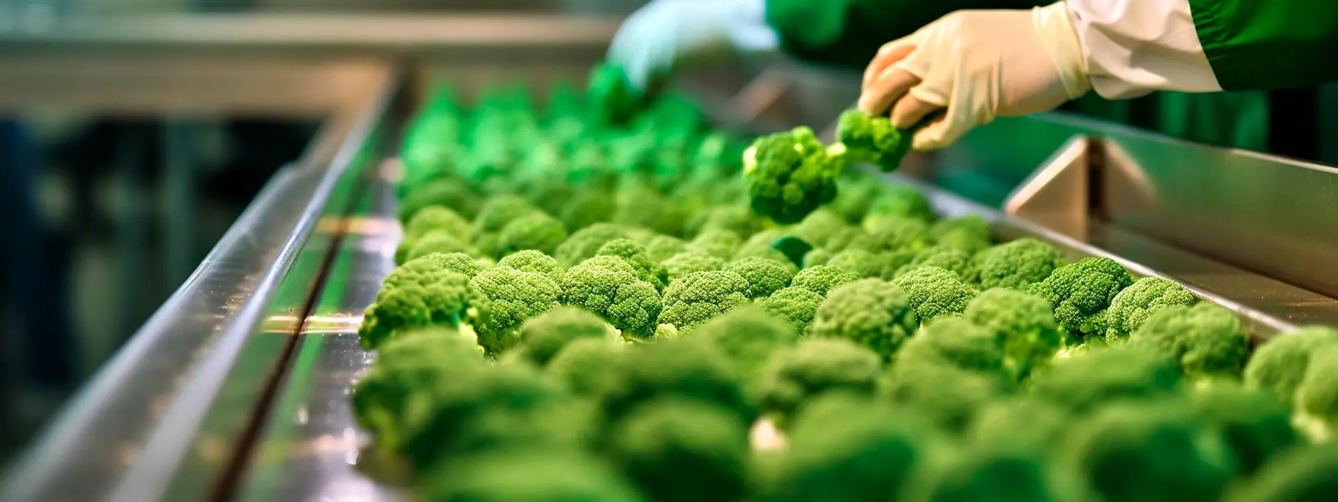 Broccoli Tape Food Industry Products Ready Automatic Packaging Concept With Automated Food Production Generative Ai